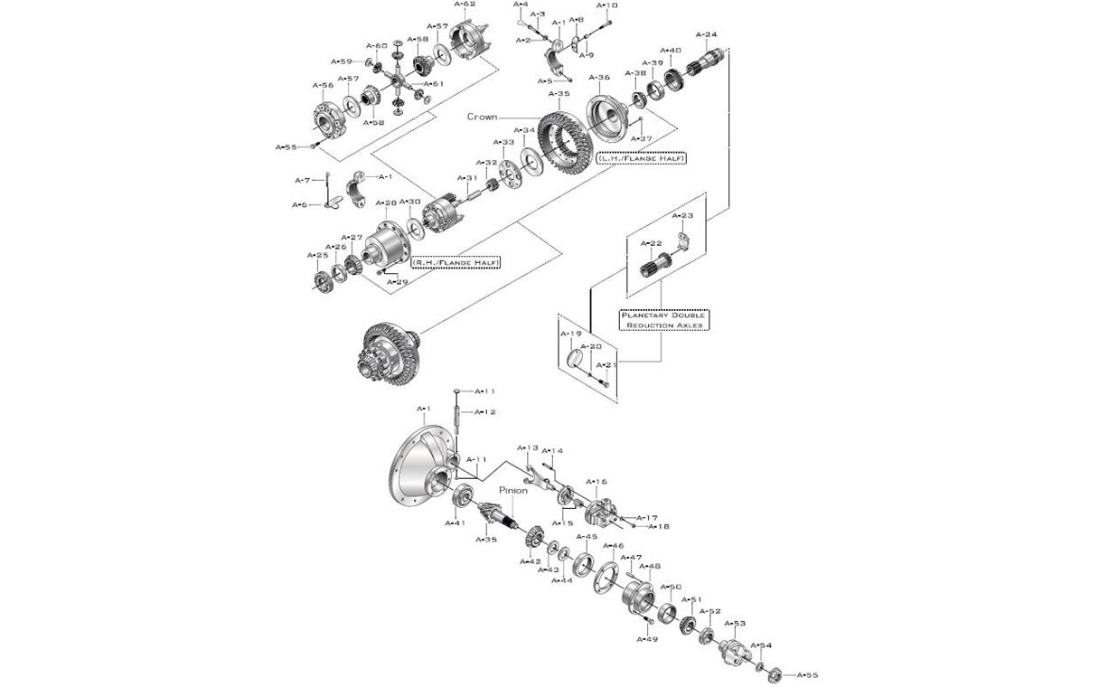 Eaton-Spicer 19055P Two Speed Planetary Double Reduction