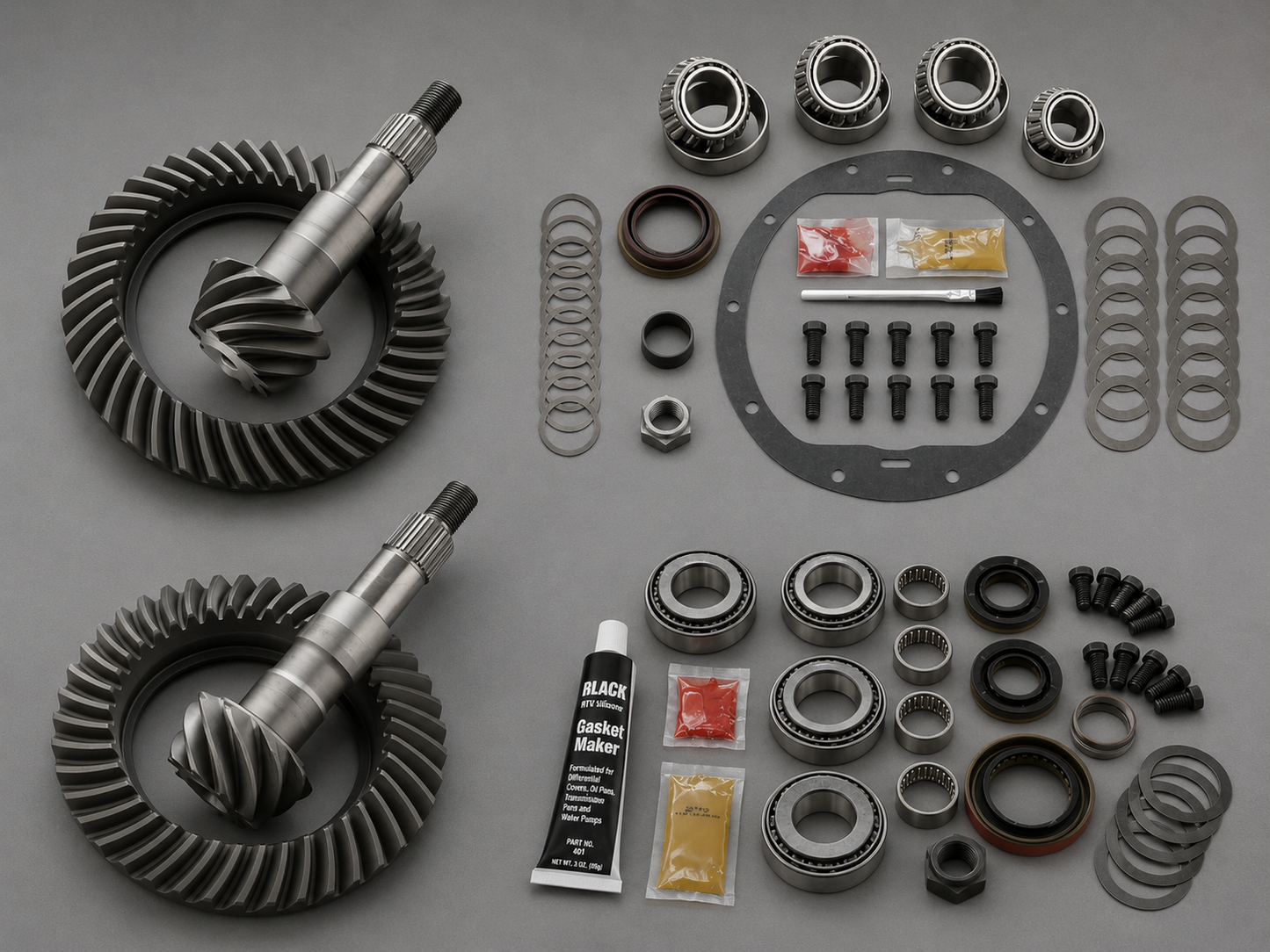 Differential Ring and Pinon Front and Rear Complete Kit (10, 10)