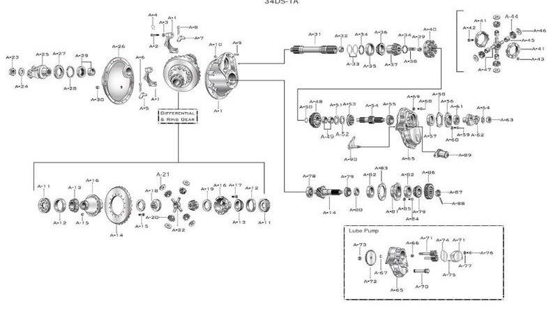 Eaton-Spicer RS400 Rear Tandem Axle Differential Carrier - Single Reduction