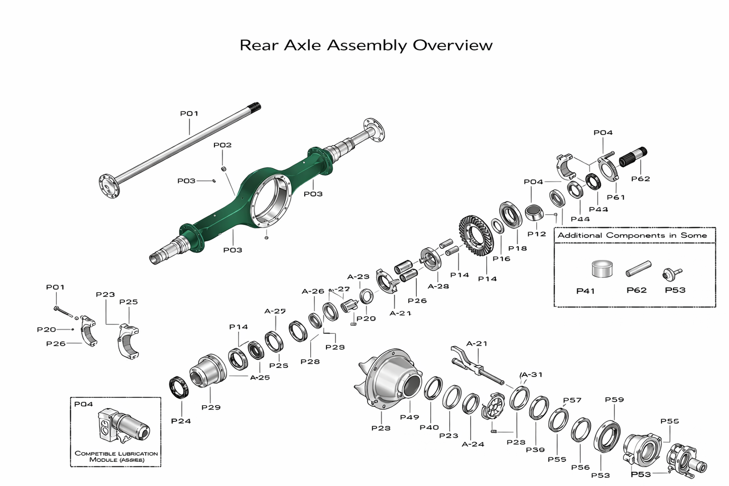 Dana Spicer axles Axles, single drive J230-SB