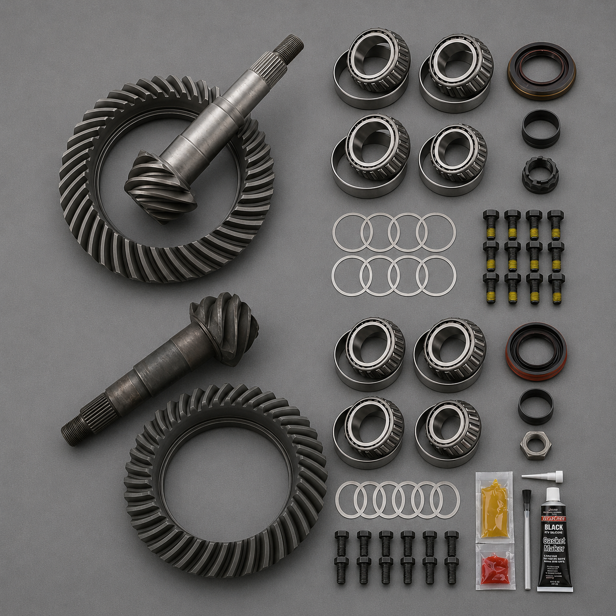 Differential Ring and Pinon Front and Rear Complete Kit (10 Front, 14 Rear, 10 Front, 14 Rear)