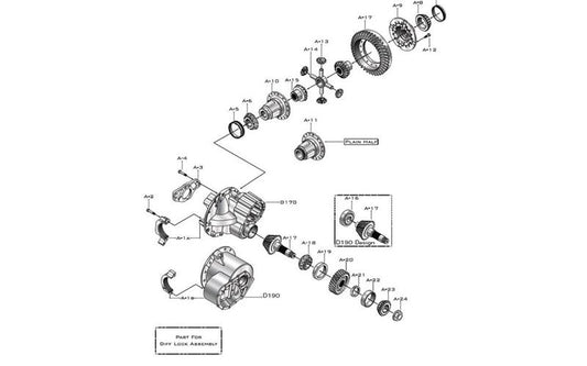 Eaton-Spicer S170D (On or After June 10 2013) Rear Axle - Exploded View