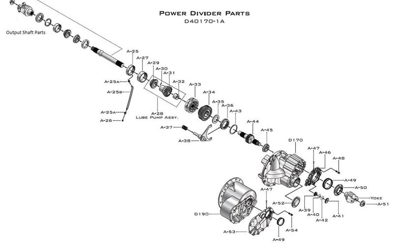 Eaton-Spicer D190D (Before June 10 2013) Heavy Tandem Power Divider