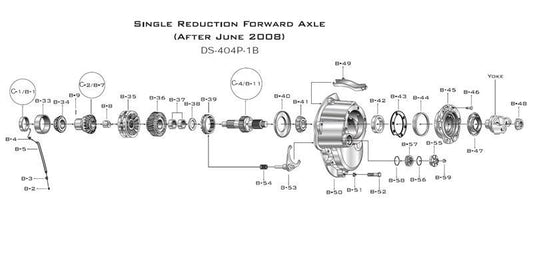 Eaton-Spicer DS404(P)Single Reduction Forward Axle (After June 2008) - Power Divider