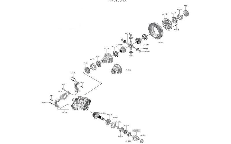 Eaton-Spicer S590D Double Reduction Axle - Exploded View