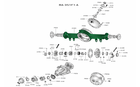 Dana RA351 Forward Rear Components